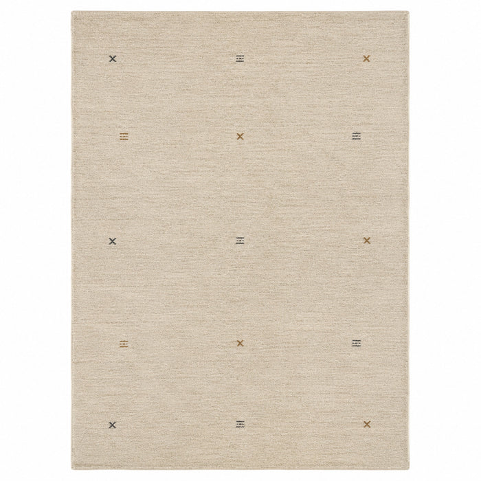 Minimalist Beige Geometric Rug – 160 x 230 cm | Modern Abstract Area Rug