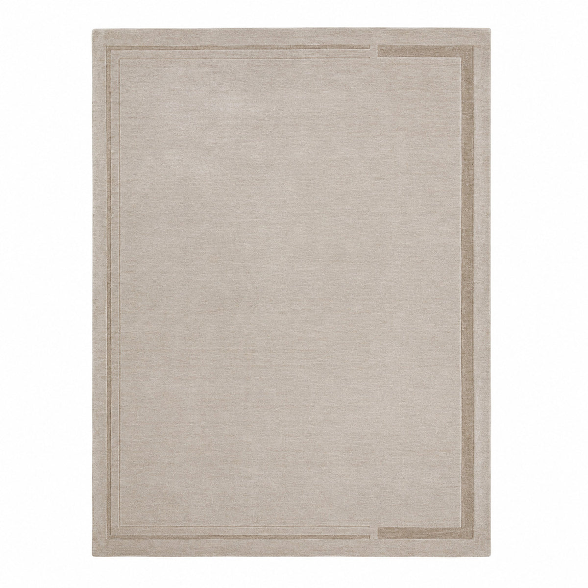 Minimalist Beige Border Rug 160 x 230 cm – Elegant Neutral Area Rug for Modern Living Room & Bedroom