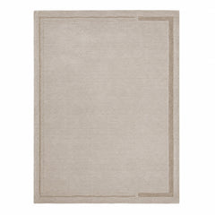 Minimalist Beige Border Rug 160 x 230 cm – Elegant Neutral Area Rug for Modern Living Room & Bedroom