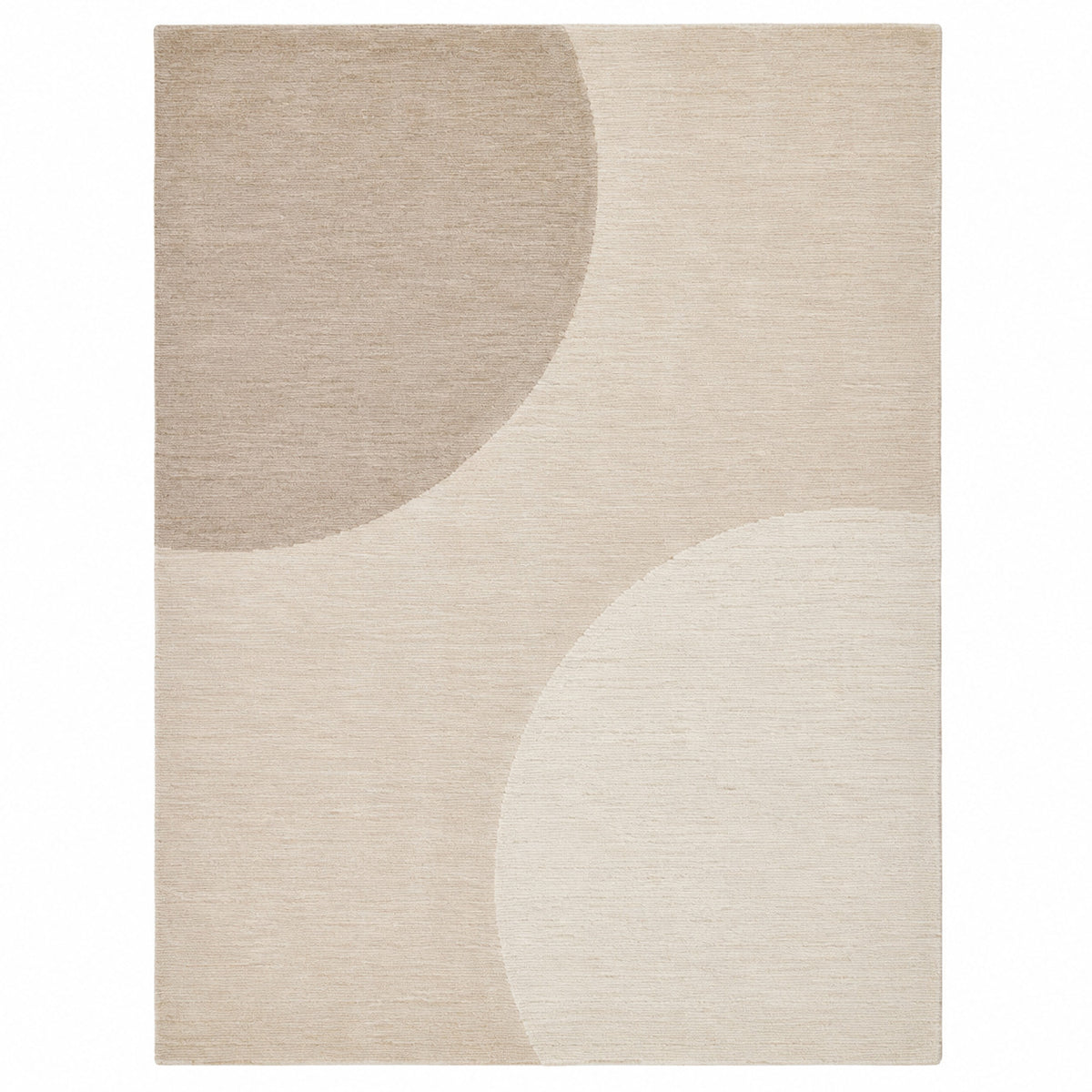 Minimalist Abstract Beige & Ivory Geometric Rug – 160 x 230 cm