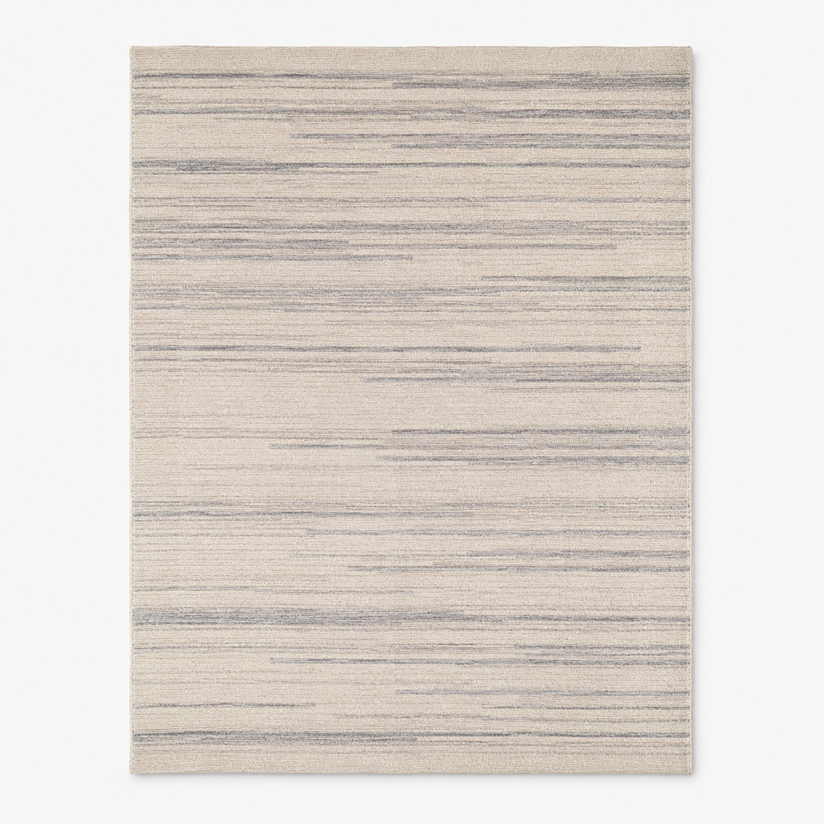 Minimalist Beige & Grey Abstract Striped Rug – 160 x 230 cm