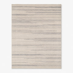 Minimalist Beige & Grey Abstract Striped Rug – 160 x 230 cm