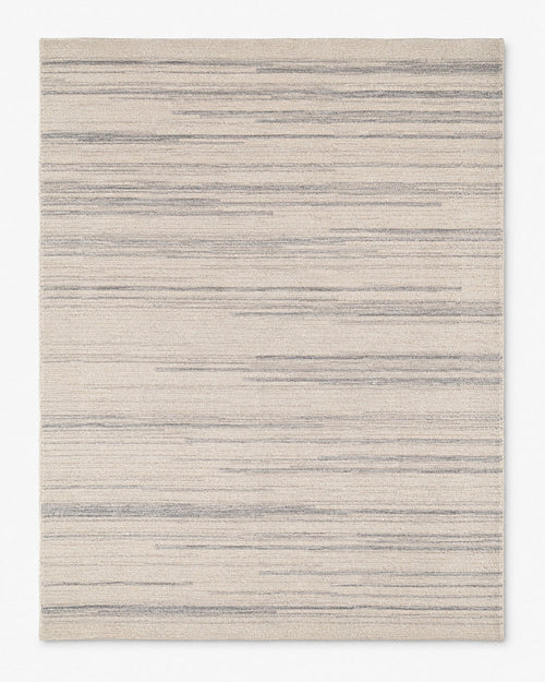 Beige and grey minimalist abstract striped rug 160x230 cm