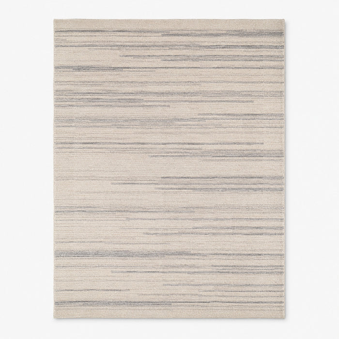 Minimalist Beige & Grey Abstract Striped Rug – 160 x 230 cm