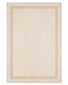 Minimalist Neutral Beige Border Rug – 160 x 230 cm | Contemporary Geometric Area Rug