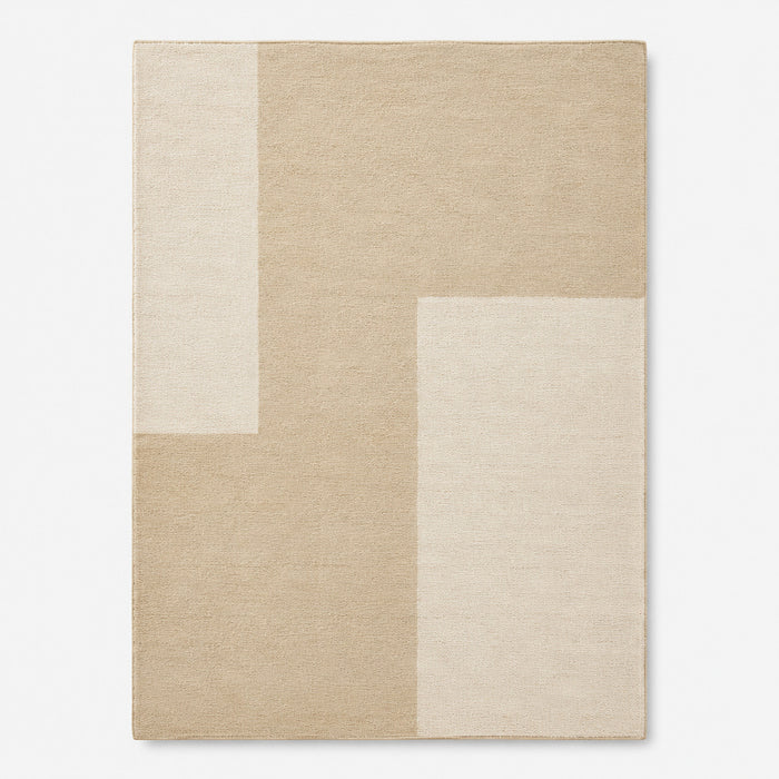# Minimalist Beige Abstract Geometric Area Rug – 160 x 230 cm