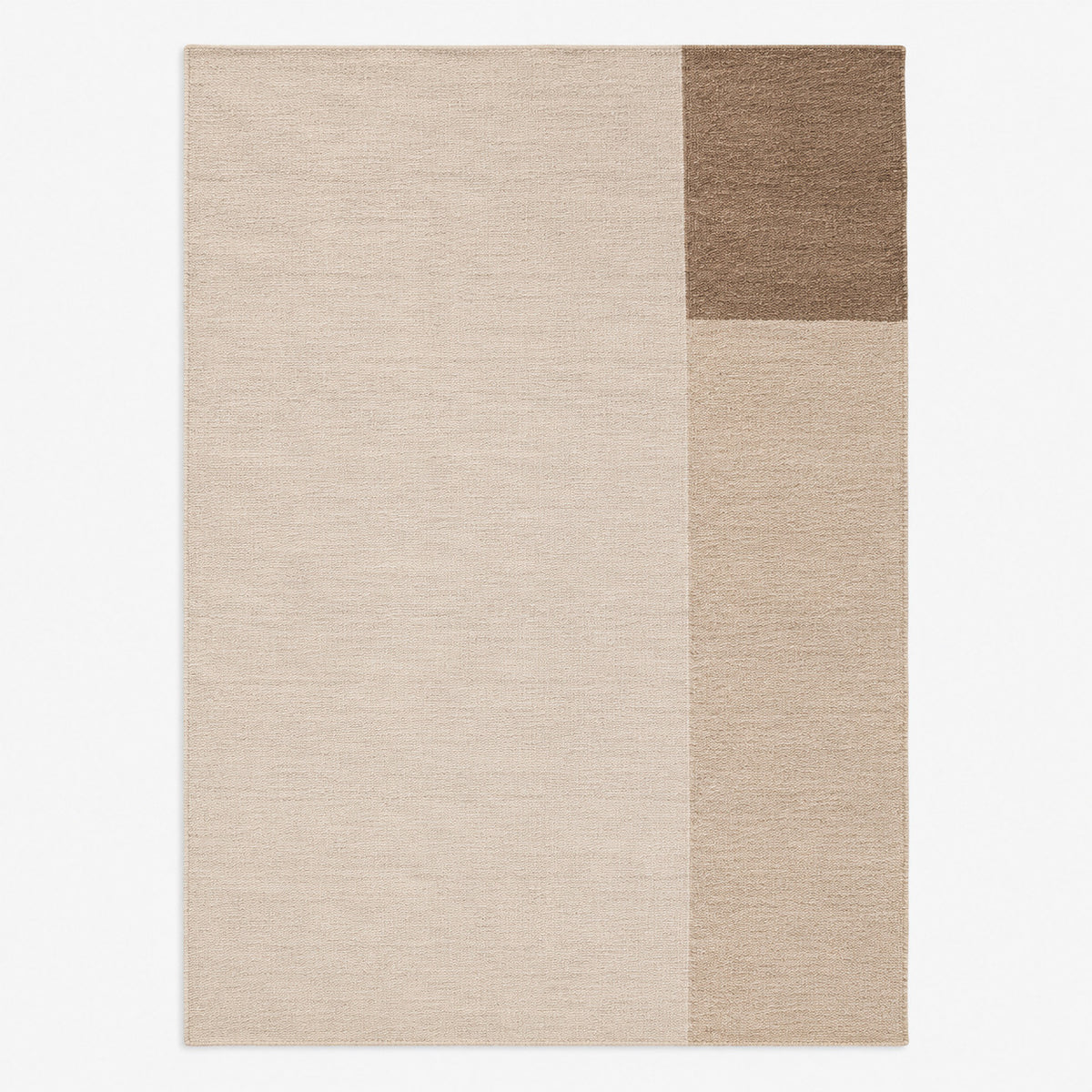 Minimalist Beige & Brown Geometric Area Rug – 160 x 230 cm