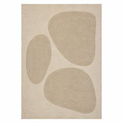 Minimalist Beige Abstract Pebble Rug – 160 x 230 cm