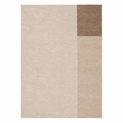 Minimalist Beige & Brown Geometric Area Rug – Modern Textured Rug, 160 x 230 cm