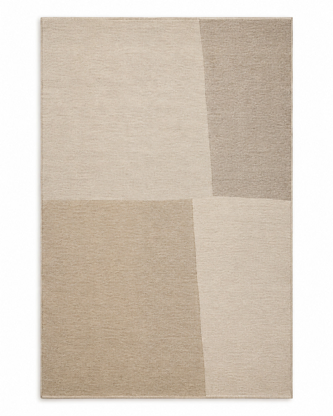 Minimalist Beige Abstract Geometric Area Rug – Neutral Modern Rug, 160 x 230 cm