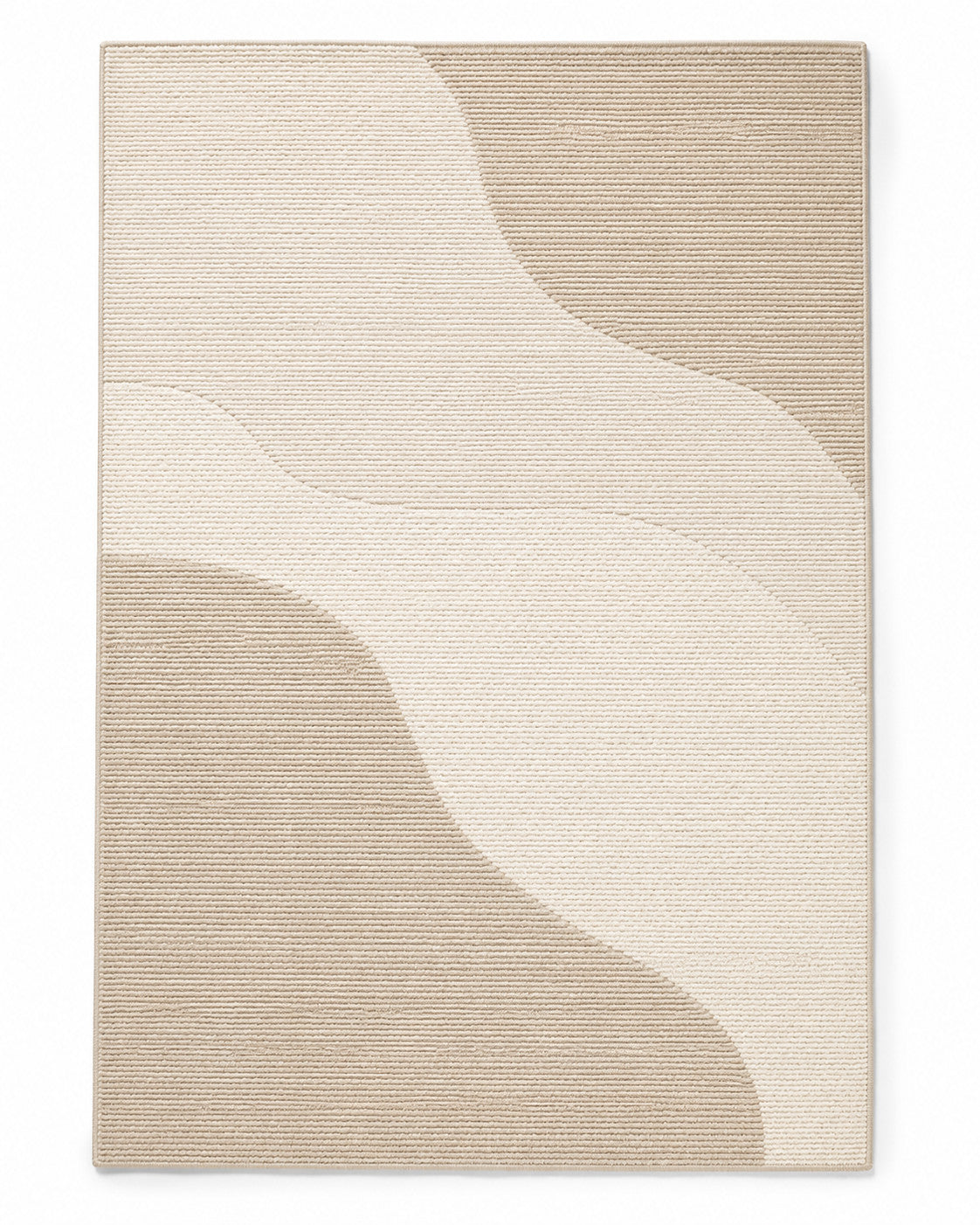 Minimalist Abstract Beige & Ivory Textured Area Rug – 160 x 230 cm