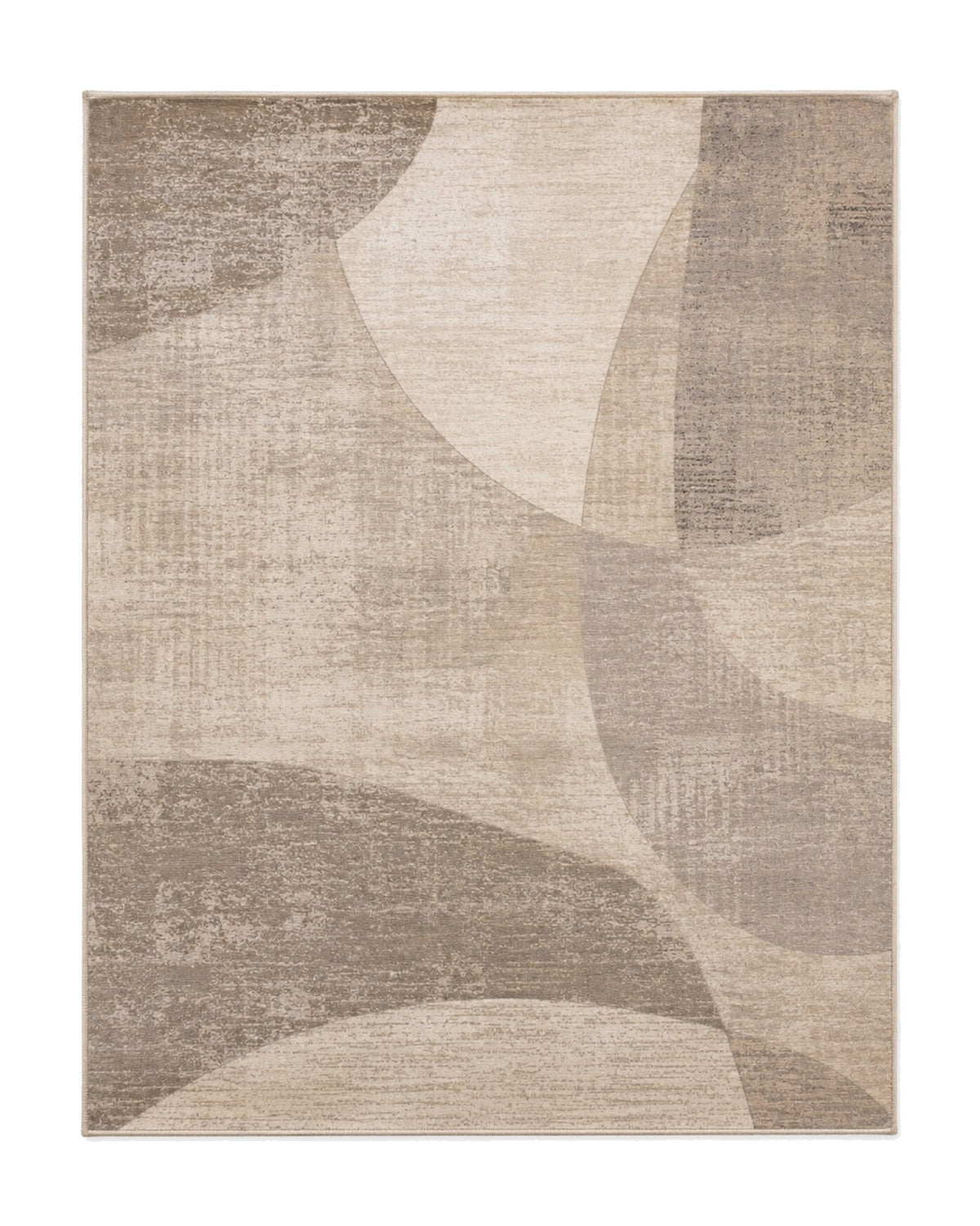 Beige and taupe contemporary abstract area rug for wholesale sourcing from India