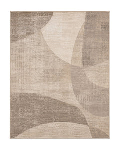 Beige and taupe contemporary abstract area rug for wholesale sourcing from India
