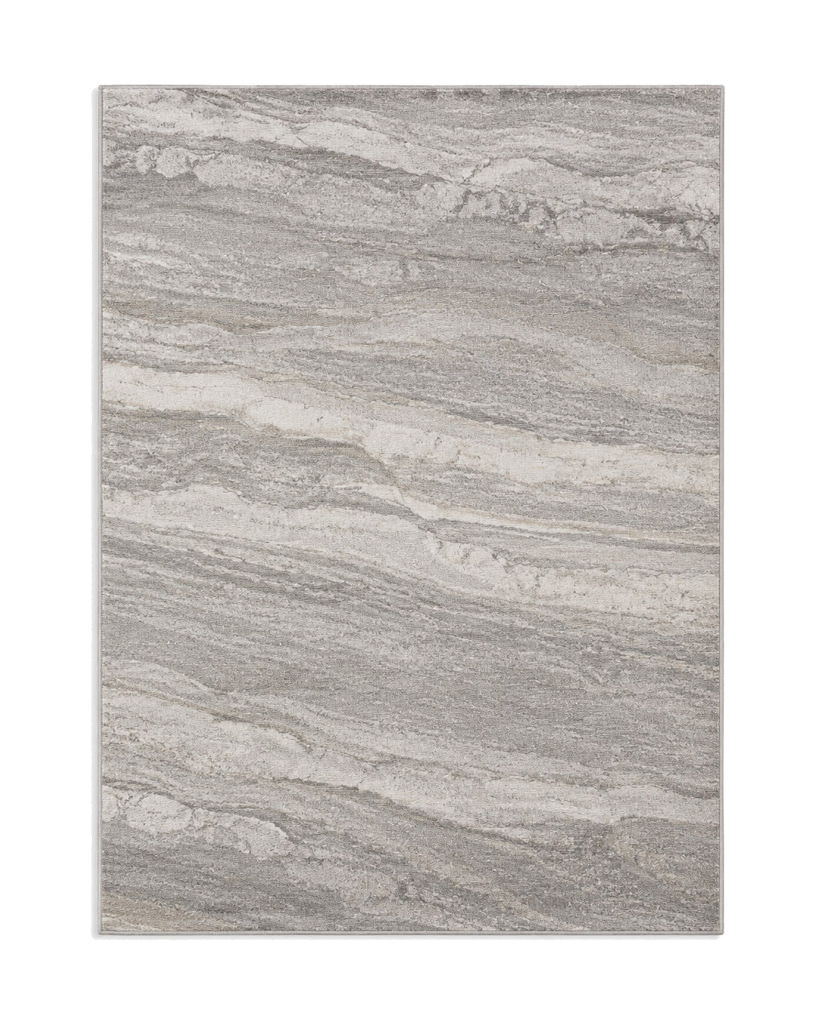 Grey and ivory stone-inspired abstract area rug for wholesale sourcing from India