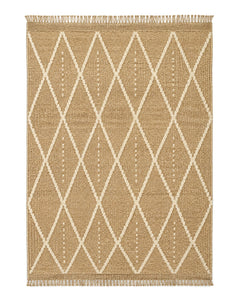 Jute and ivory diamond flatweave rug for wholesale sourcing from India