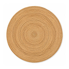 Natural handwoven braided round jute rug for wholesale home furnishing buyers