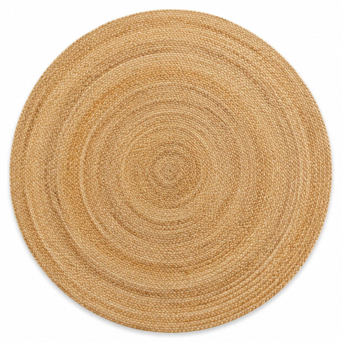 Natural sand and honey braided round jute rug for wholesale buyers