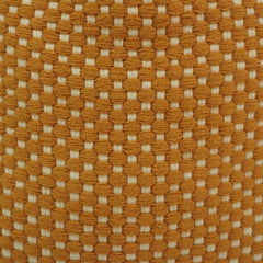 Mustard checkered handwoven cotton cushion cover 45x45 cm
