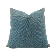 Teal Chevron Textured-Woven Cushion Cover 45x45 cm