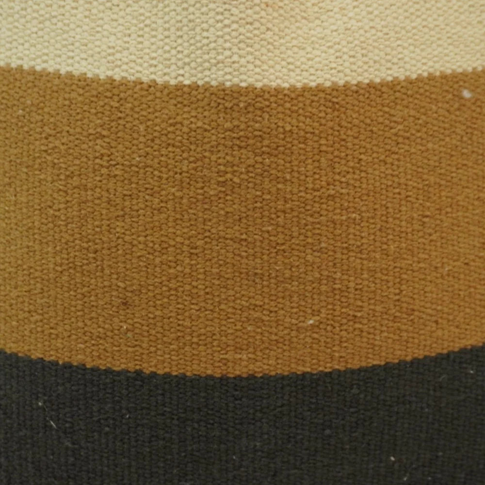 Cream camel charcoal color block cotton cushion cover 45x45 cm