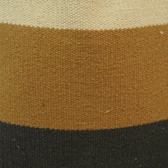 Cream camel charcoal color block cotton cushion cover 45x45 cm