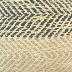 Black natural chevron handwoven cotton cushion cover 45x45 cm