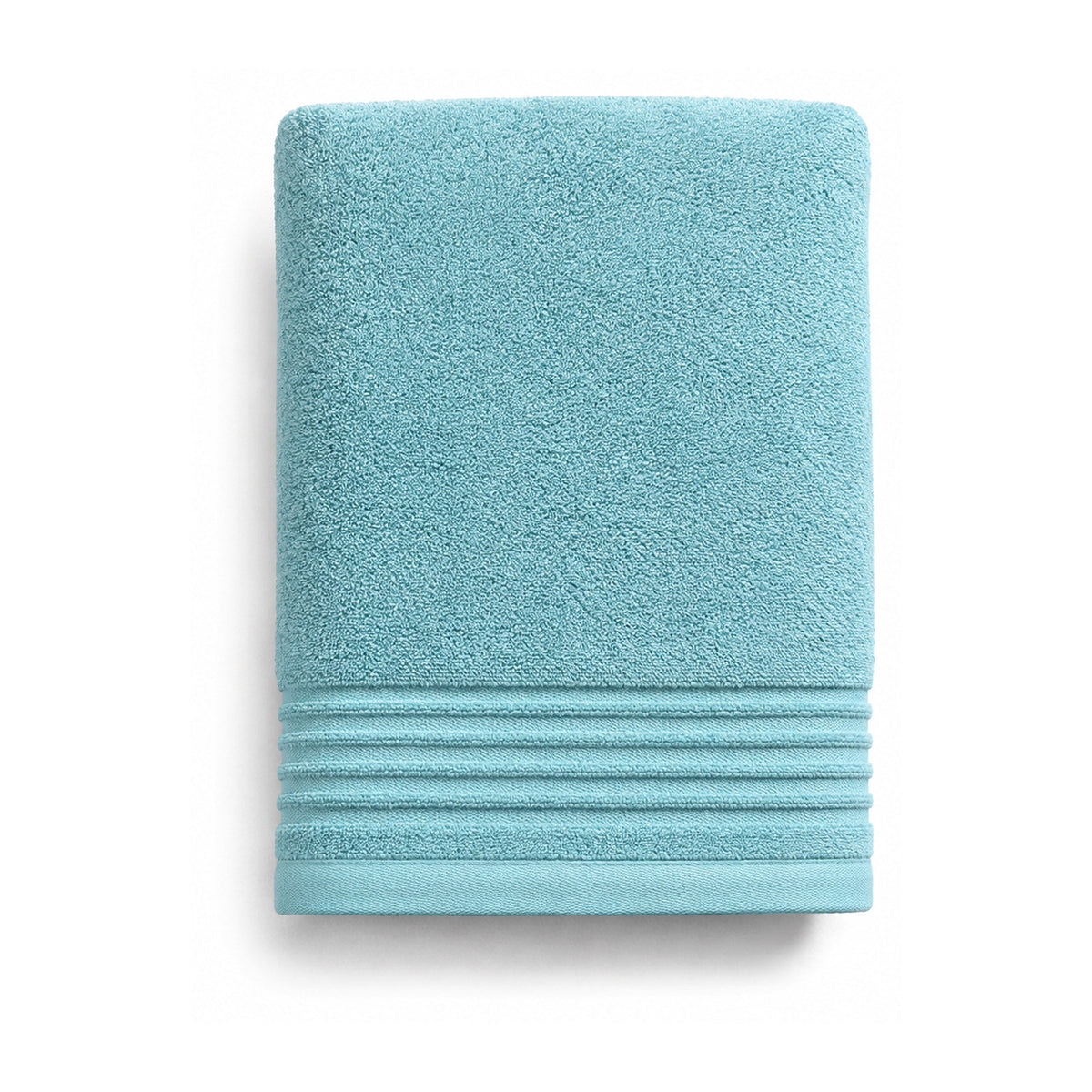 Aqua ribbed terry towel for modern bathroom, spa and hospitality collections