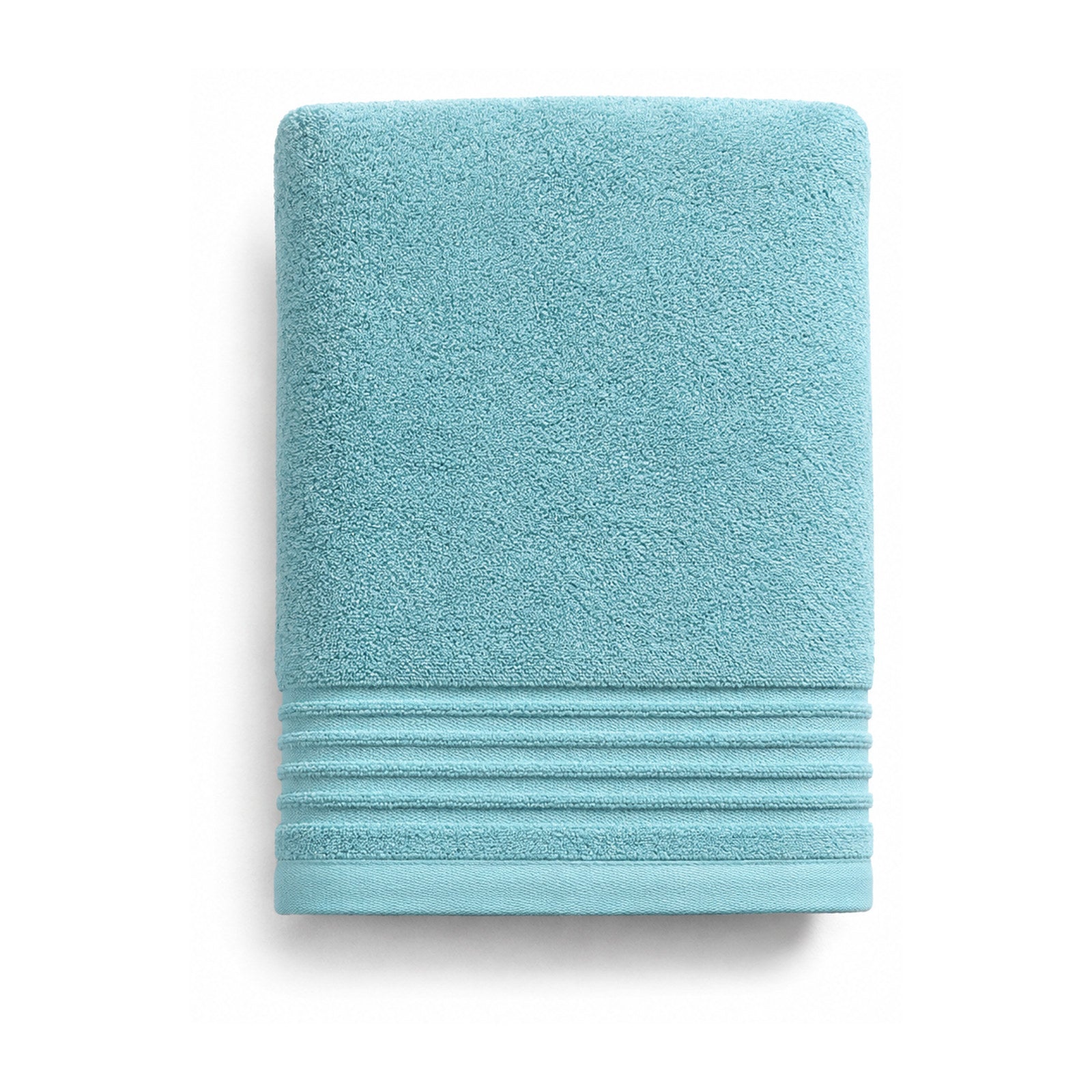 Aqua ribbed terry towel for modern bathroom, spa and hospitality collections