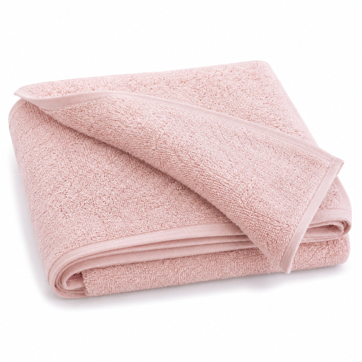 Blush pink classic cotton terry bath towel 70x140 cm