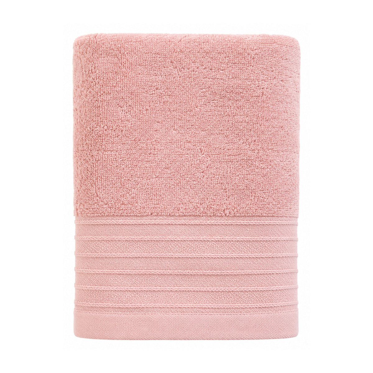 Blush pink textured towel for soft modern bathroom and spa collections