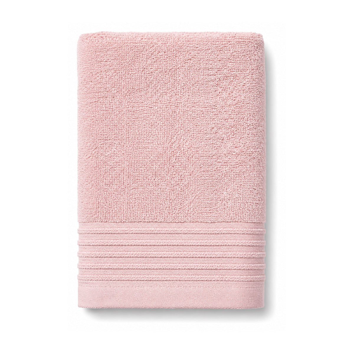 Blush pink terry cloth towel for premium bathroom and hospitality collections