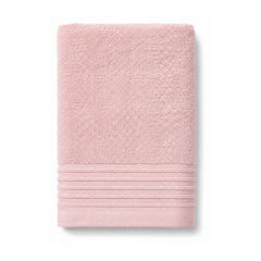 Blush pink terry cloth towel for premium bathroom and hospitality collections