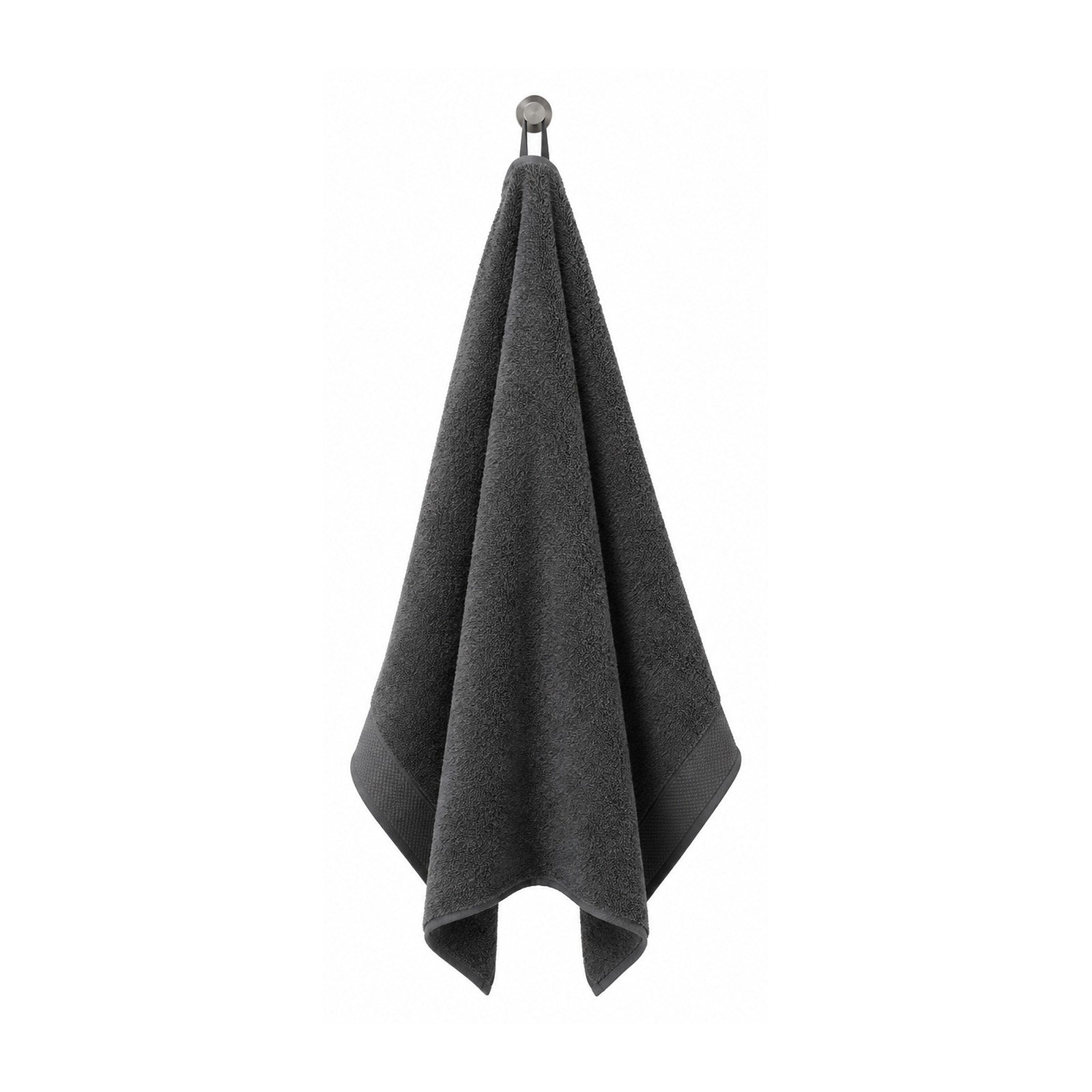 Charcoal grey solid towel for modern minimalist bathroom collections