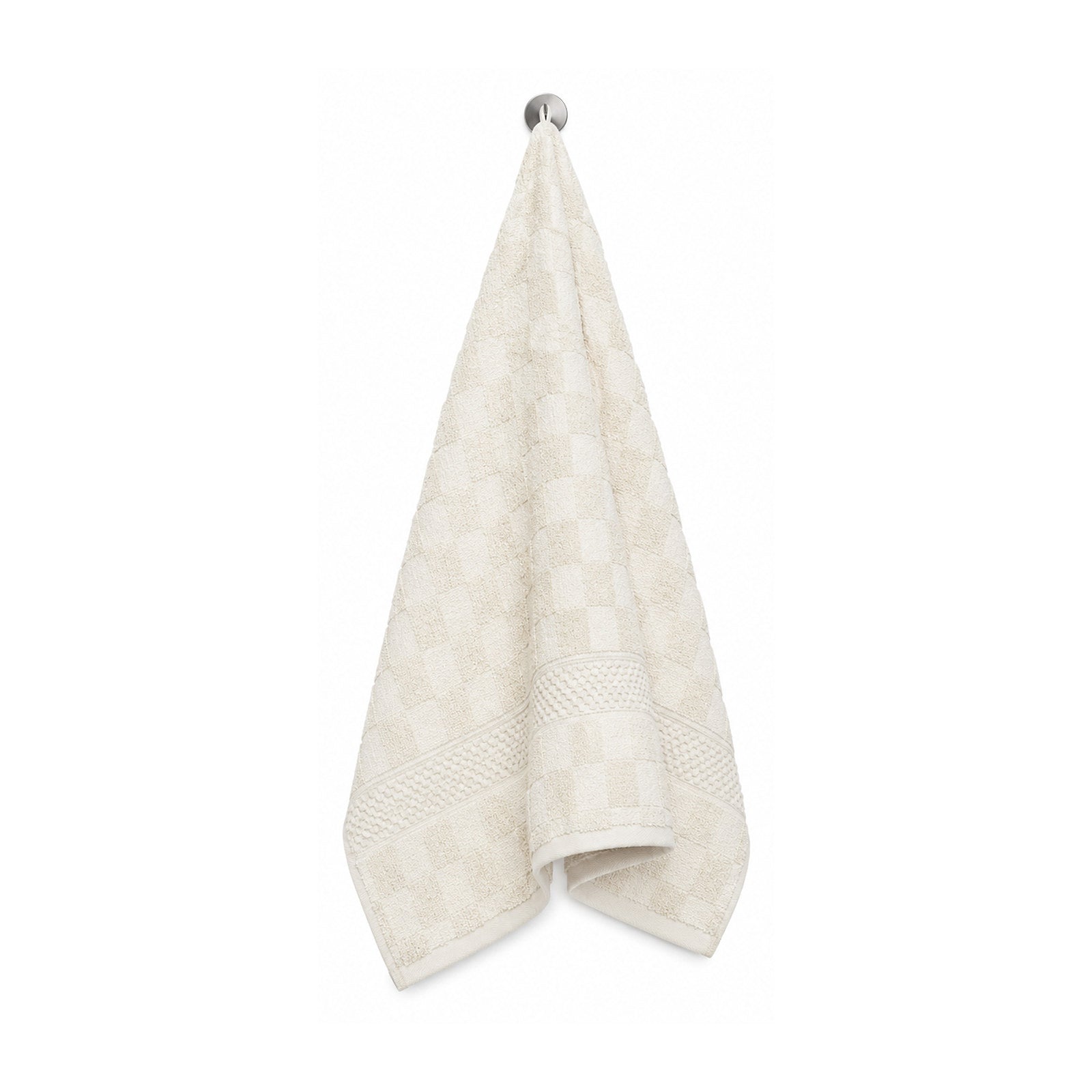 Cream textured towel for neutral bathroom, spa and hotel collections