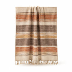 Earth tone bohemian striped handwoven cotton hammam towel 90x180 cm with fringe for artisan resort buyers