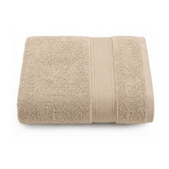 Beige plush bath towel for spa, hotel and premium retail collections