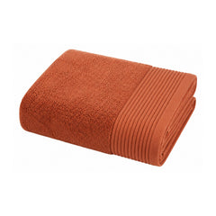 Terracotta textured towel for warm modern bathroom and retail collections