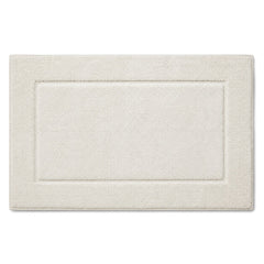Ivory framed textured bath mat for modern neutral bathroom decor - Primeval