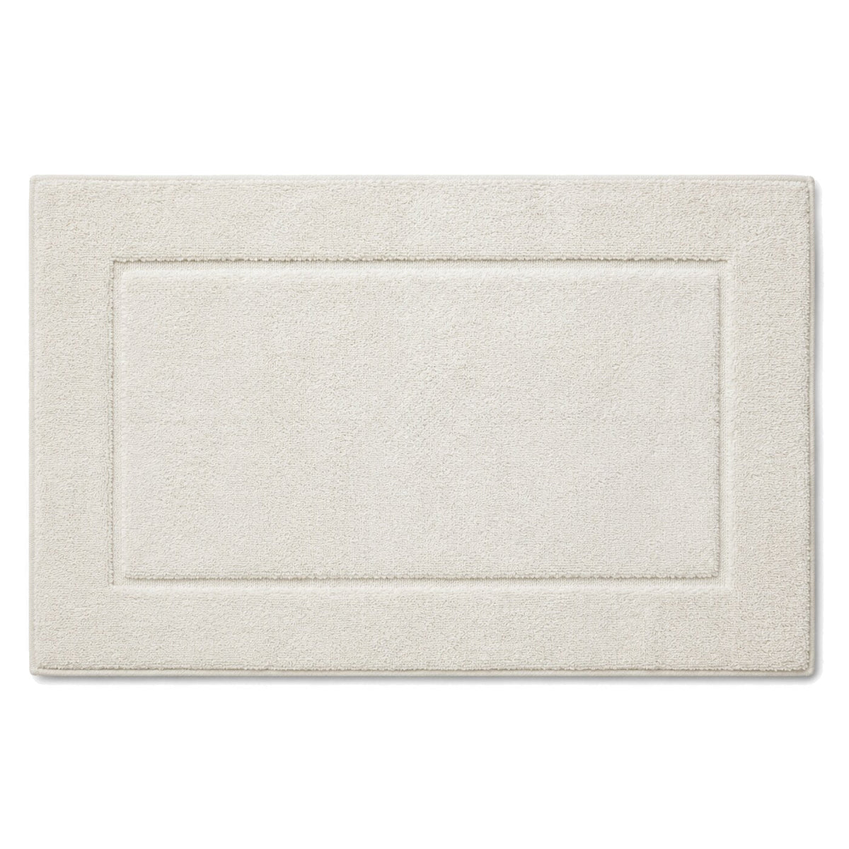 Ivory framed textured bath mat for modern neutral bathroom decor - Primeval