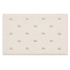 Ivory raised dot texture bath mat for soft modern bathroom decor - Primeval