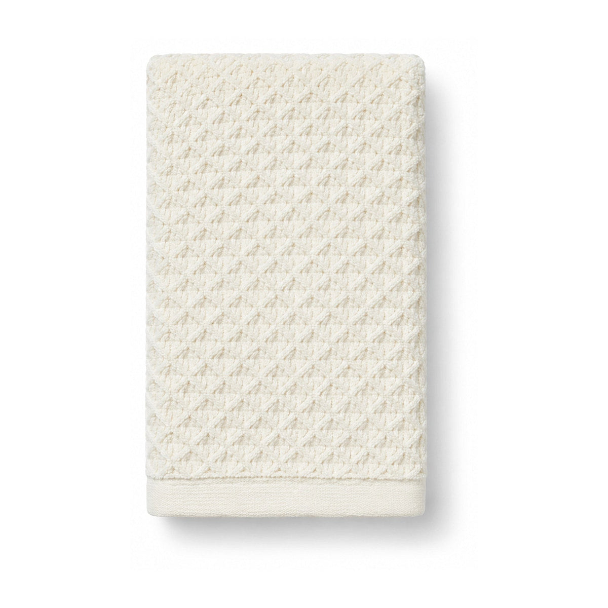 Ivory waffle wave textured towel for spa, hotel and neutral bath collections
