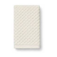 Ivory waffle wave textured towel for spa, hotel and neutral bath collections