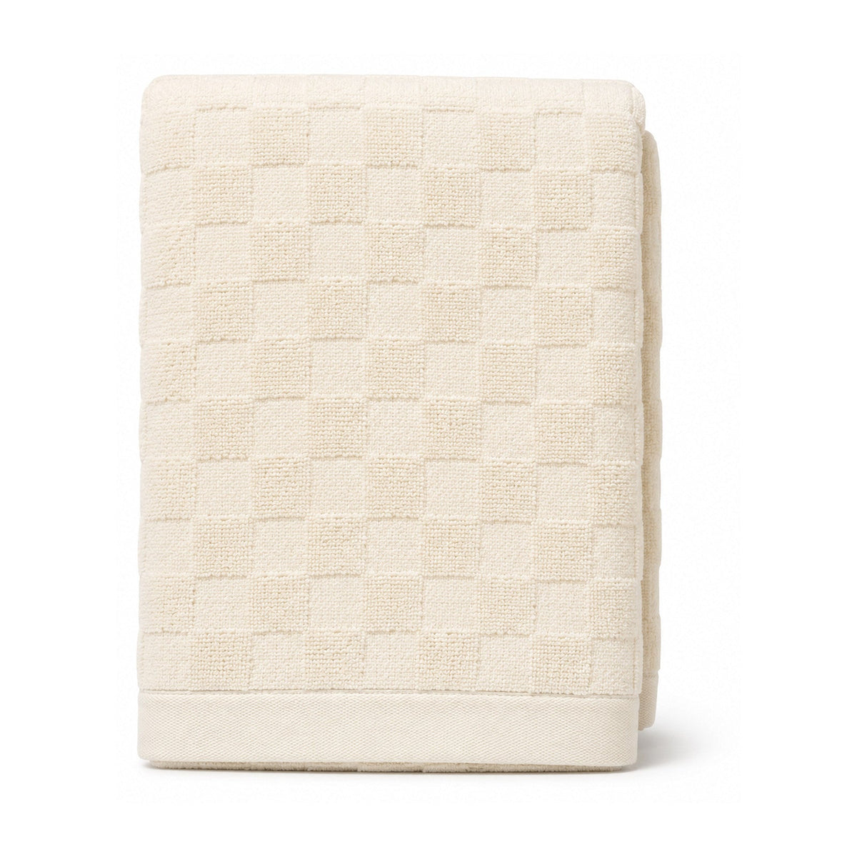 Ivory waffle weave bath towel for premium spa and hospitality collections