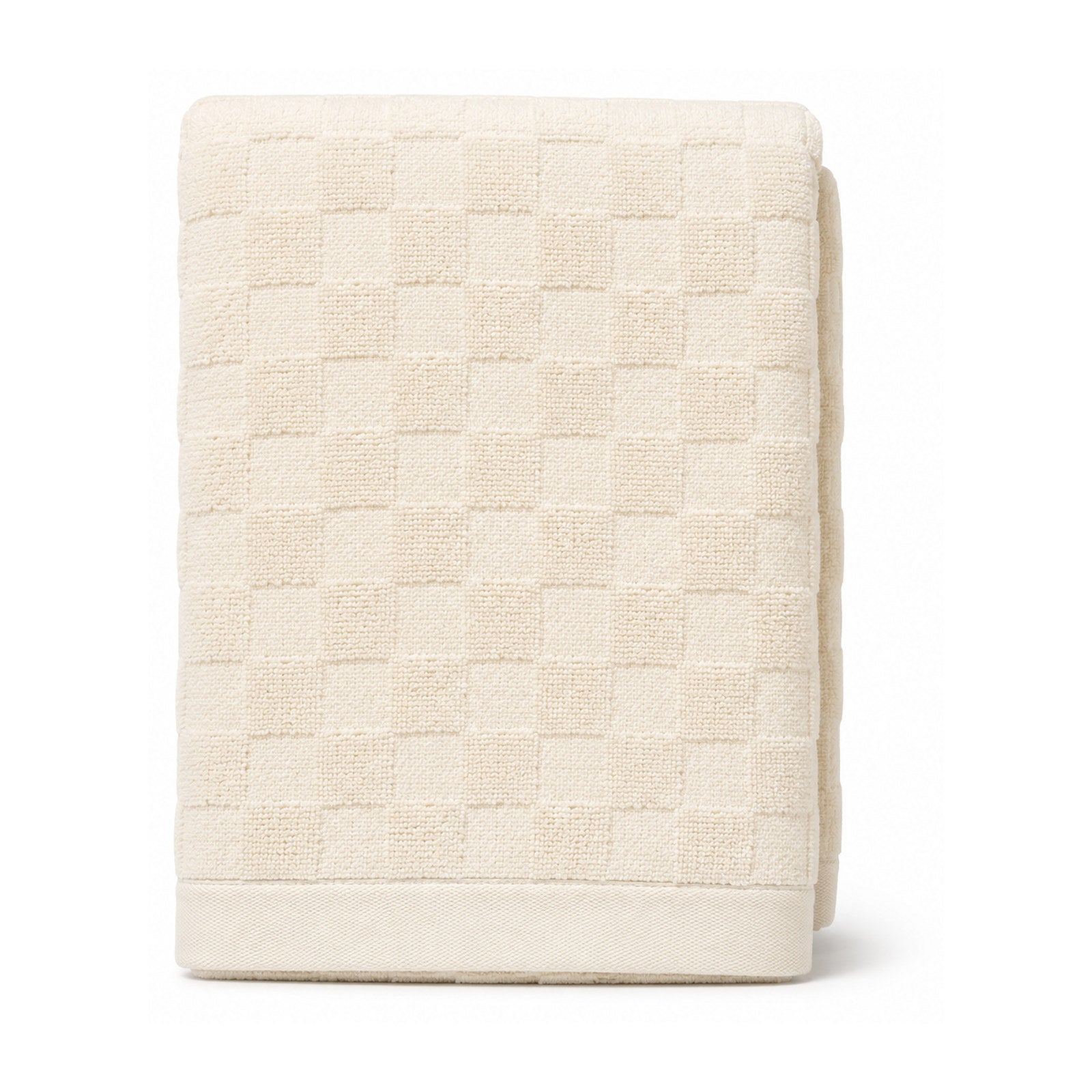 Ivory waffle weave bath towel for premium spa and hospitality collections