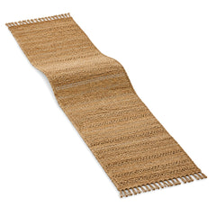 Golden Natural Jute Rustic Artisan Table Runner | Primeval