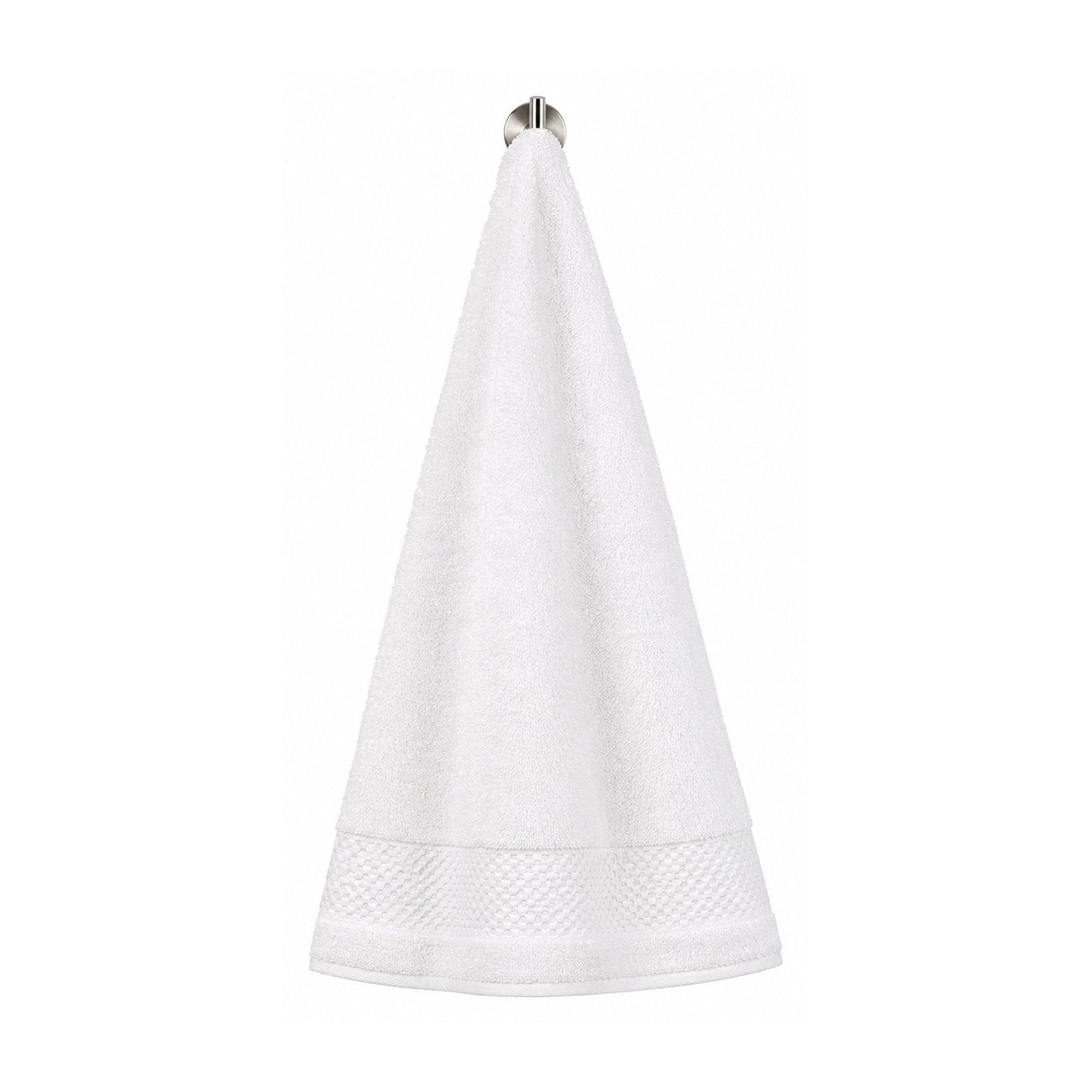 Minimalist white towel for clean hotel, spa and bathroom collections