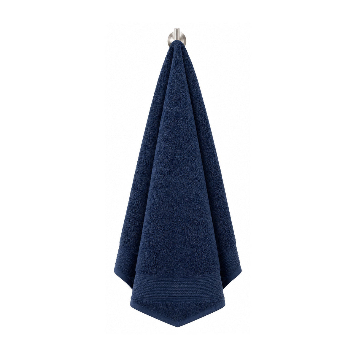 Navy blue solid towel for contemporary bathroom and hospitality collections