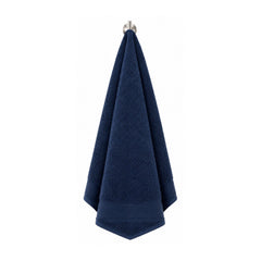 Navy blue solid towel for contemporary bathroom and hospitality collections