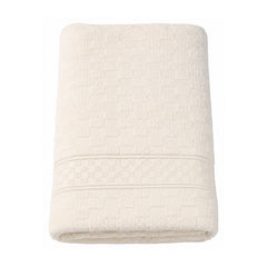 Plush ivory checkerboard towel for premium neutral bathroom collections