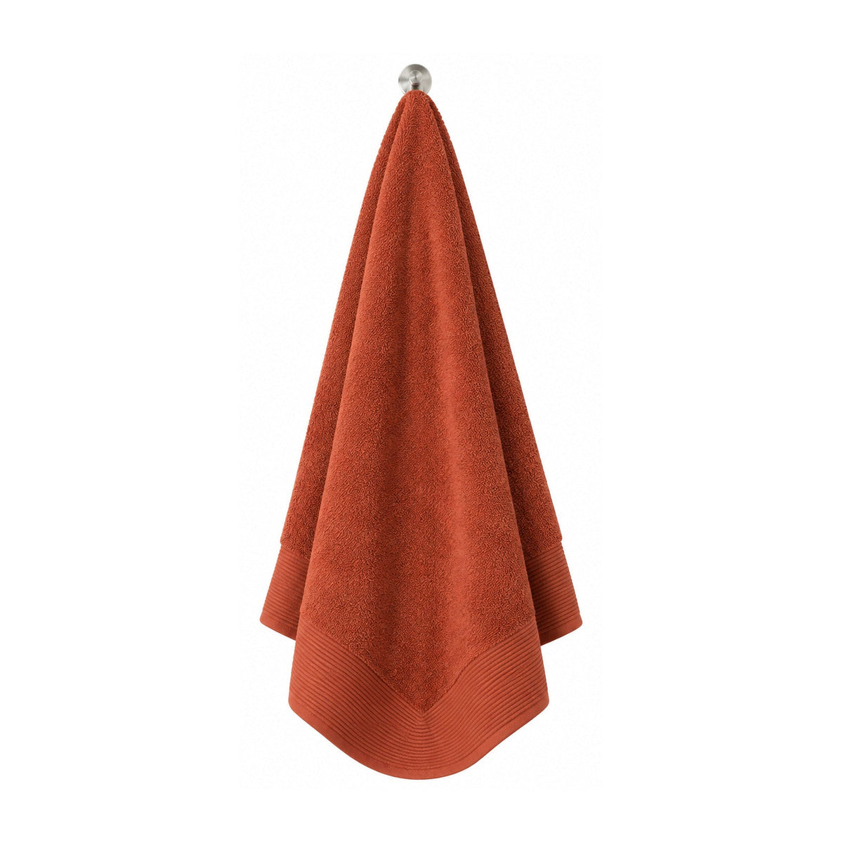 Rust terry towel for warm contemporary bathroom and hospitality collections